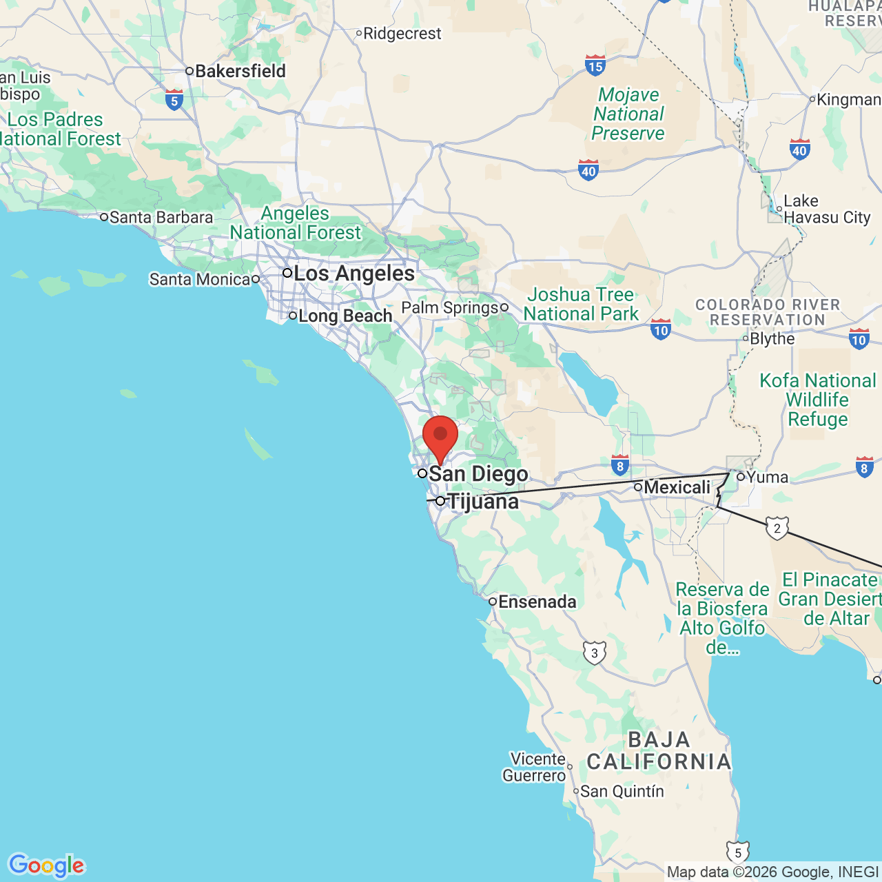 Google map image of our location in 8200 La Mesa Blvd. La Mesa, CA